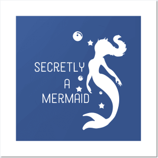 secretly a mermaid2 Posters and Art